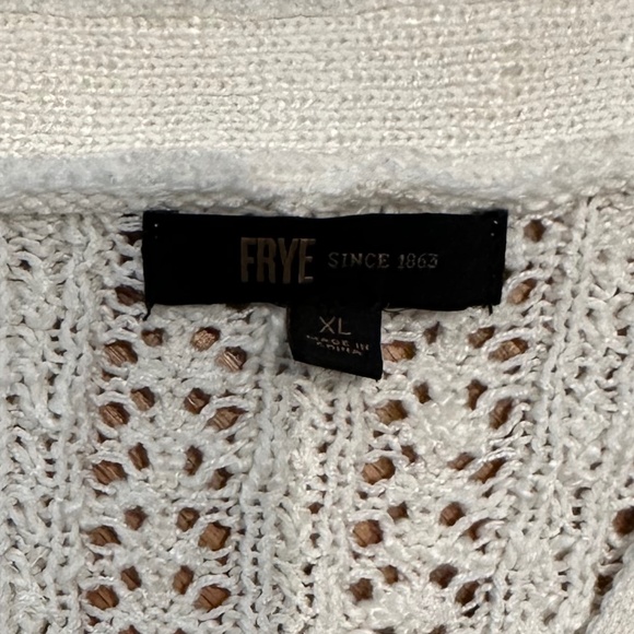 Frye Women's Beige Knit Cropped Sweater - Picture 4 of 5